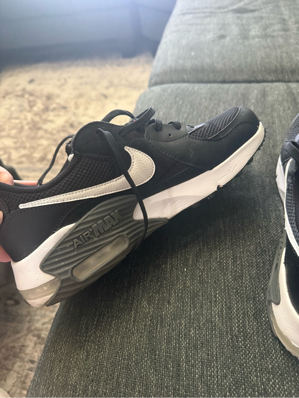 Nike Black &  White Air Max Running Sneakers size 10.5 only worn a few times